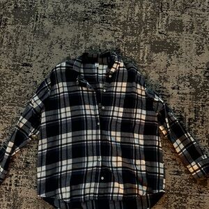 Old Navy - Blue and White Plaid Button-Down Shirt